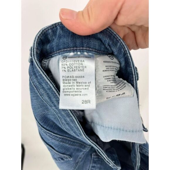 AG Adriano Goldschmied Women's The Stilt Cigarette Leg Jeans Blue Denim Size 28R - Picture 5 of 13
